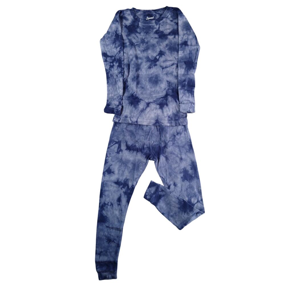 Leveret Pajama Set Boys Toddler 4 Years Blue Tie Dye Crewneck Pants Cotton NWT